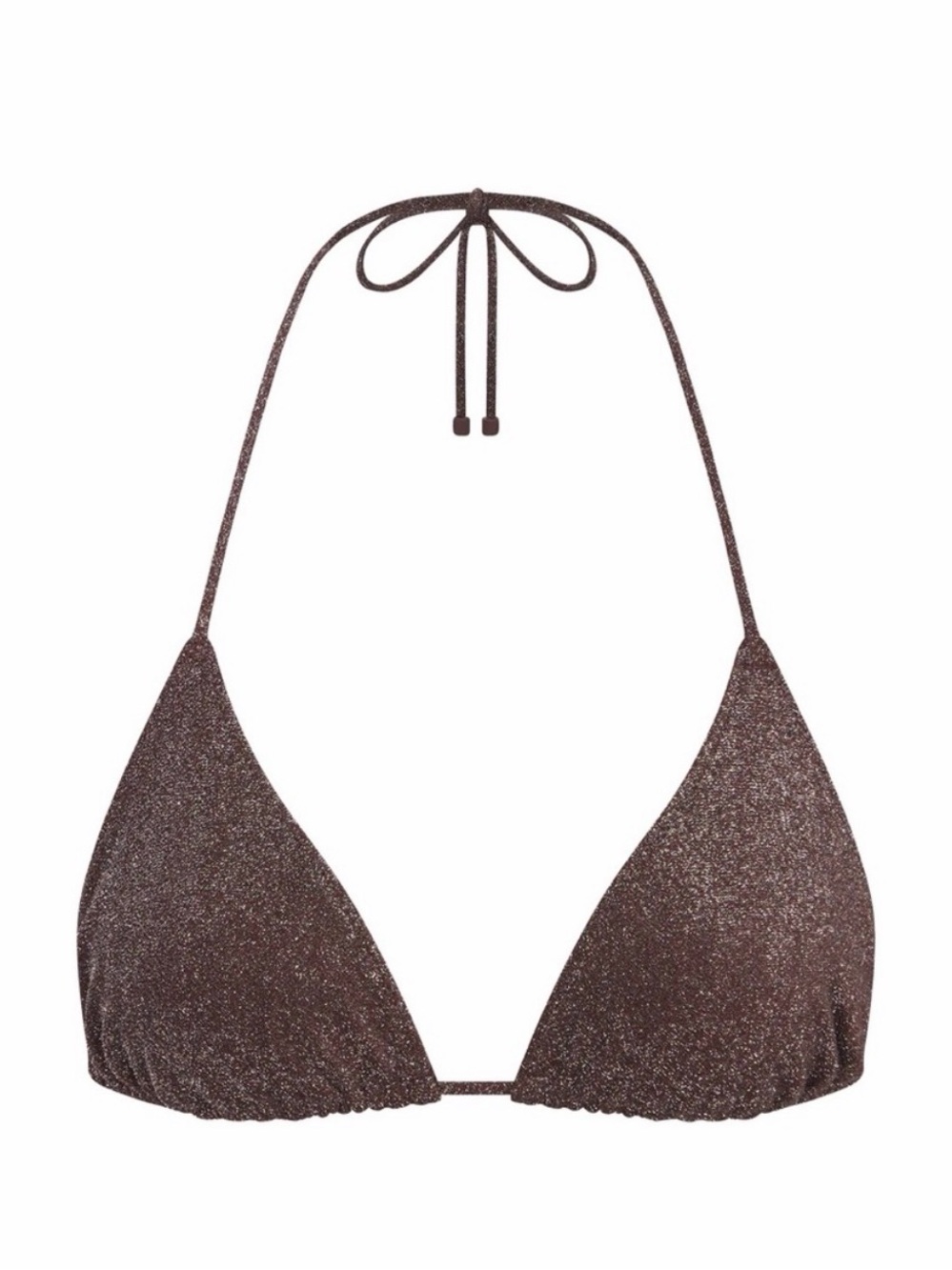 Skims Glitter Triangle Bikini Top - Brown